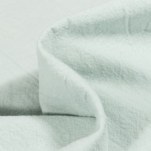 Tissu Coton lavé uni Elsa Vert menthe clair