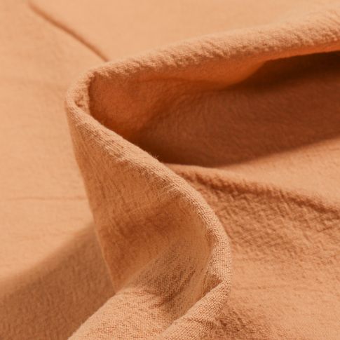 Tissu Coton lavé uni Elsa Camel