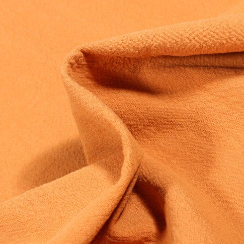 Tissu Coton lavé uni Elsa Ocre