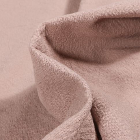 Tissu Coton lavé uni Elsa Taupe