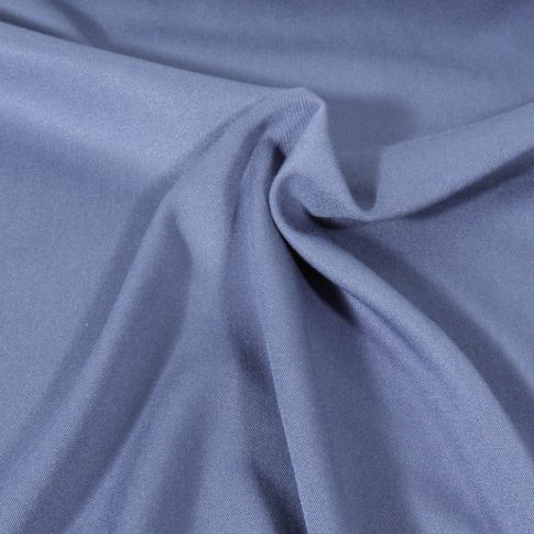 Tissu Viscose Twill extensible uni Bleu denim