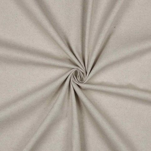 Tissu Toile Coton Canvas aspect Lin Ecru chiné