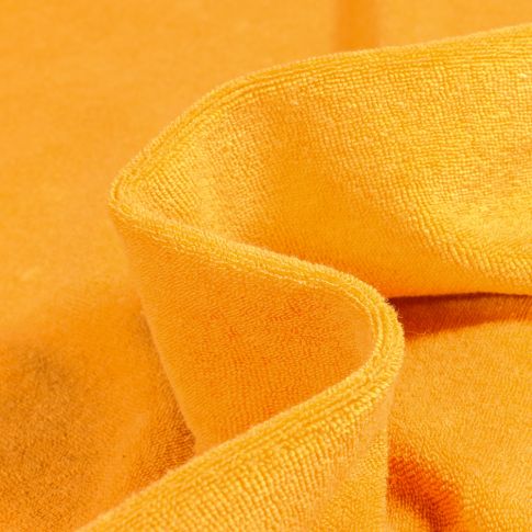 Tissu Jersey Velours Eponge Lilly sur fond Jaune