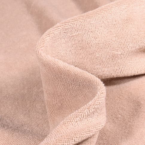 Tissu Jersey Velours Eponge Lilly sur fond Beige
