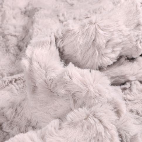 Tissu Fausse fourrure Lincia sur fond Gris clair