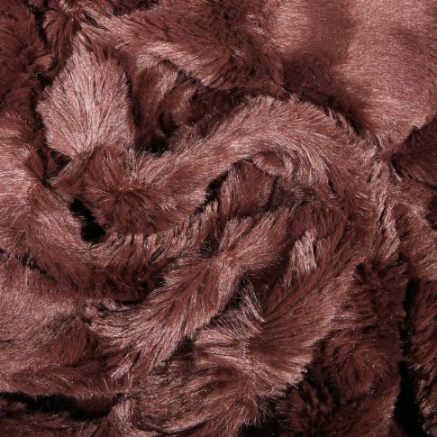 Tissu Fausse fourrure Camouflage Marron chocolat