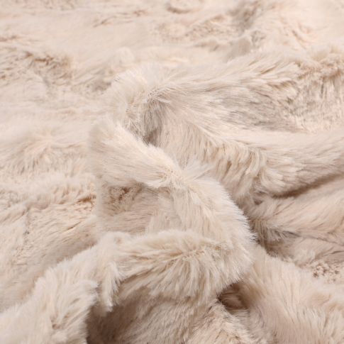 Tissu Fausse fourrure Lincia Ecru