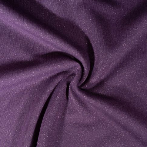 Tissu Sweat Paillettes sur fond Violet