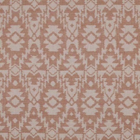 Tissu Jacquard Double gaze Ethnique sur fond Ecru