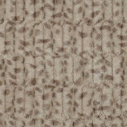 Tissu Fausse fourrure Léopard sur fond Beige