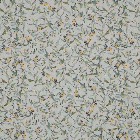 Tissu Viscose Floral Théo sur fond Ecru