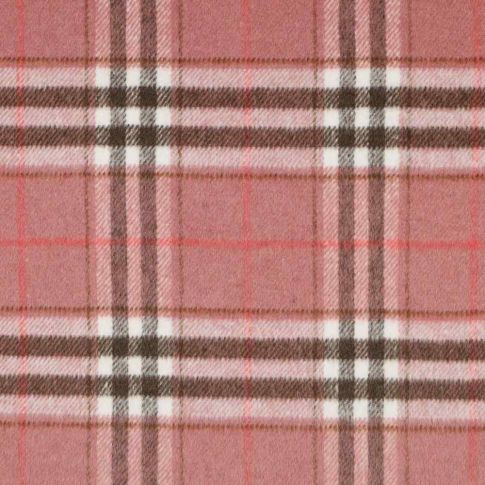 Tissu Tartan Ecossais Highlands touché laine lourd Rose blush