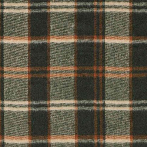 Tissu Tartan Ecossais Loch Ness touché laine léger Vert foncé