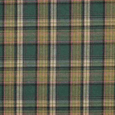 Tissus Tartan Ecossais Macleod touché laine léger Vert gazon