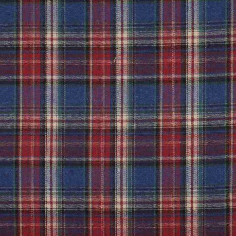 Tissus Tartan Ecossais Macleod touché laine léger Bleu marine