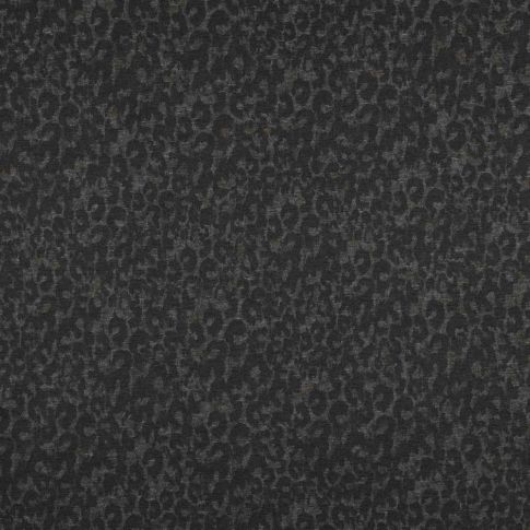Tissu Jersey Milano Donatella léopard sur fond Gris anthracite profond