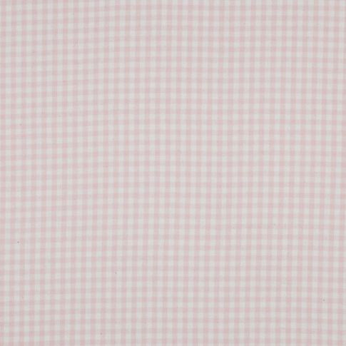 Tissu vichy Lison rose sur fond Blanc