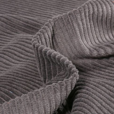 Tissu Velours Grosses côtes Gris anthracite