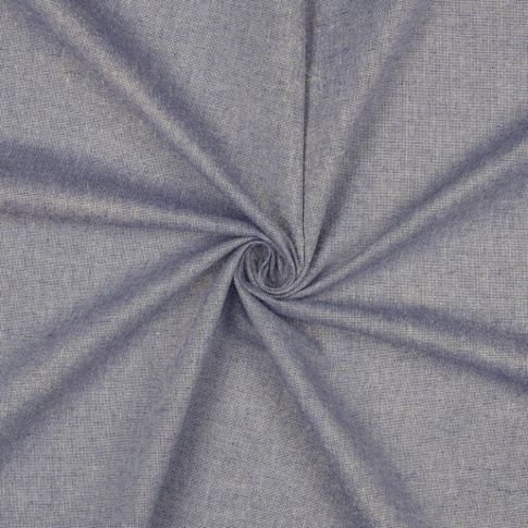 Tissu Lin Coton Lurex uni Bleu chiné