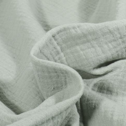 Tissu Double gaze uni Bio Vert clair