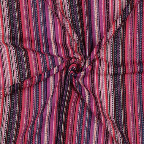 Tissu Crochet ajouré rayé Violet