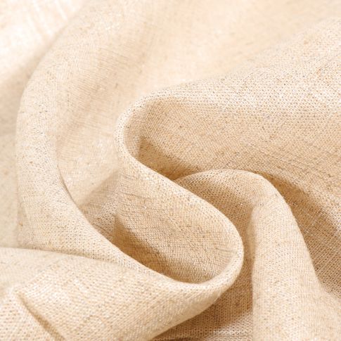 Tissu Viscose Lin uni métallisé Ecru