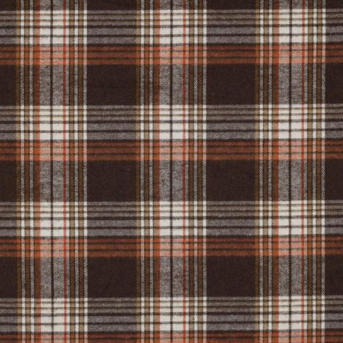 Tissu Flanelle Krista sur fond Marron