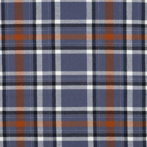 Tissu Flanelle Julian sur fond Bleu