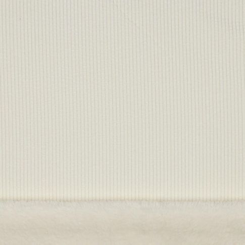 Tissu Velours Côtelé envers Doudou Cosy uni Blanc
