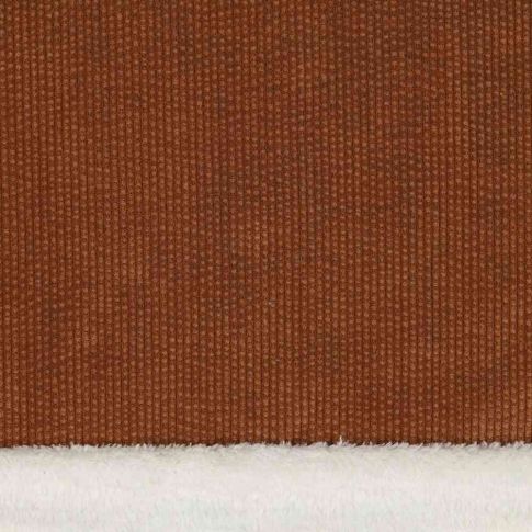 Tissu Velours Côtelé envers Doudou Cosy uni Brun