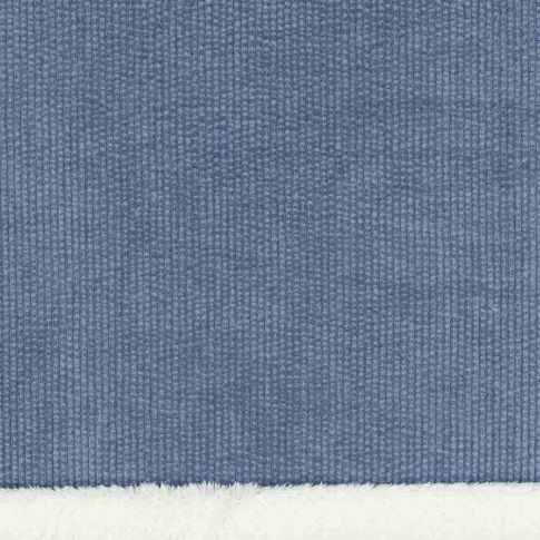 Tissu Velours Côtelé envers Doudou Cosy Bleu lavande