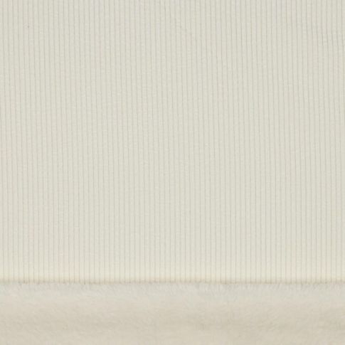 Tissu Velours envers fausse fourrure Blanc cassé