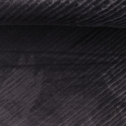 Tissu Fausse fourrure Frigg uni  Noir