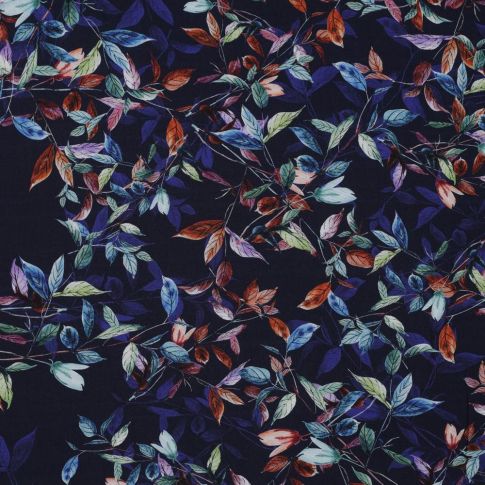 Tissu Viscose Bleu marine