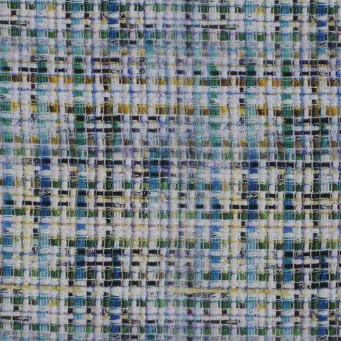 Tissu Viscose Digital motif tweed sur fond Bleu