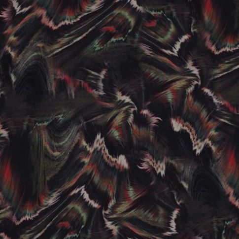 Tissu Viscose Kamila sur fond Noir