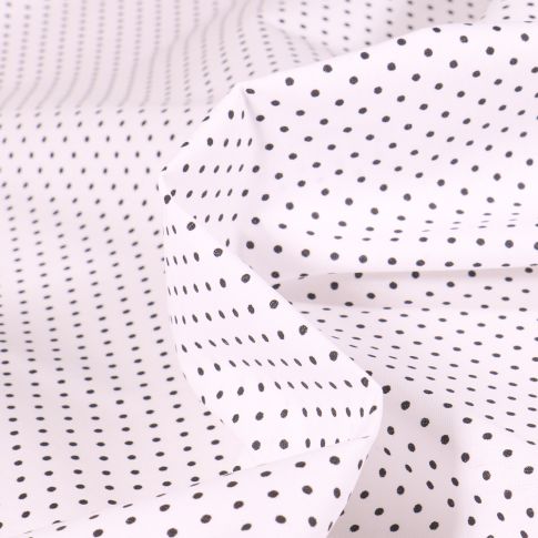 Tissu Coton enduit Little dots sur fond Blanc cassé