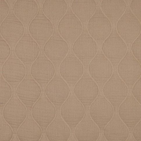 Tissu Double gaze Matelassée réversible uni Beige sable
