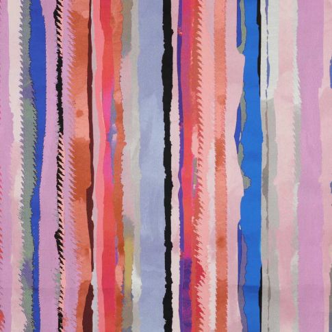 Tissu Coton imprimé rayure Artelina sur fond Multicolore