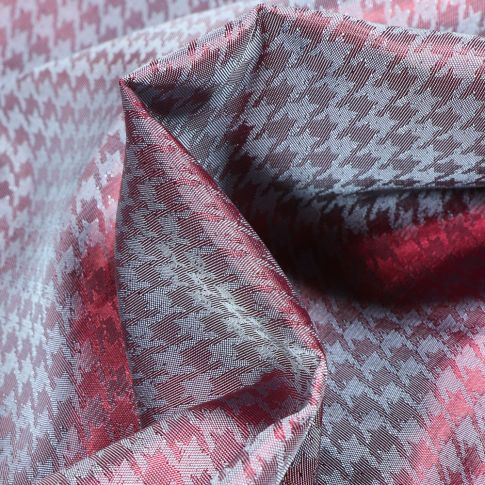 Tissu Satiné Pieds de poules sur fond Violet