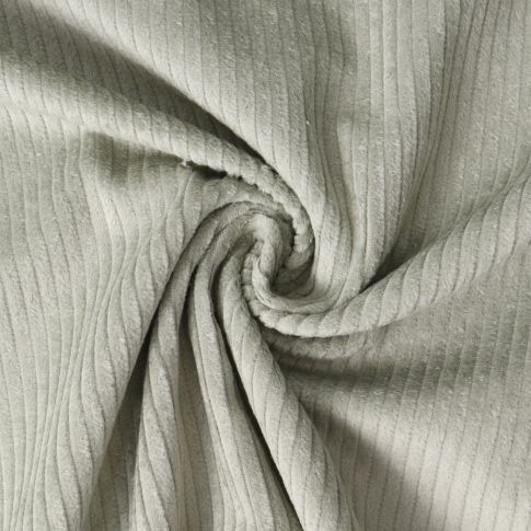 Tissu Velours Côtelé lavé Garance uni Vert amande