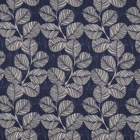 Tissu Coton enduit Poppy Bleu marine