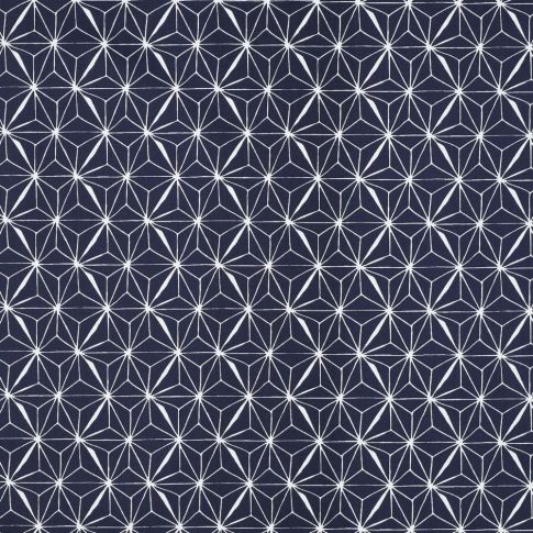 Tissu Coton enduit Casual sur fond Bleu marine