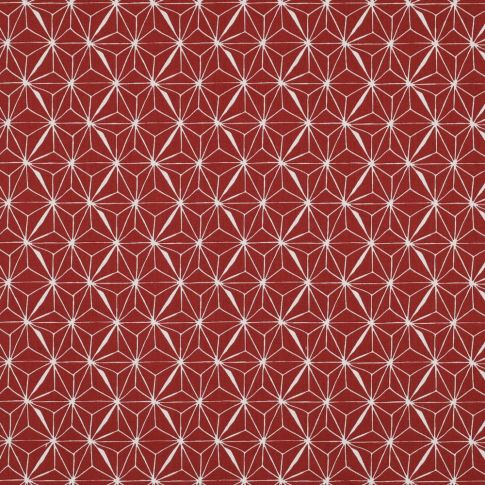 Tissu Coton enduit Casual sur fond Rouge