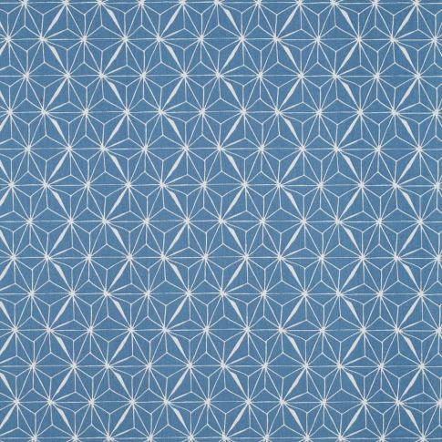 Tissu Coton enduit Casual sur fond Bleu