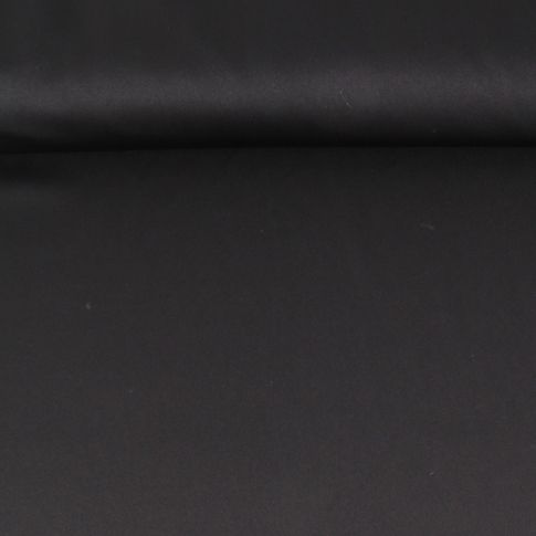 Tissu  Micro Satin mat Joséphine uni  Noir