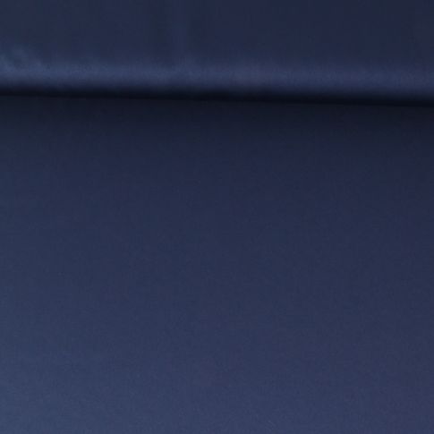 Tissu  Micro Satin mat Joséphine uni  Bleu marine