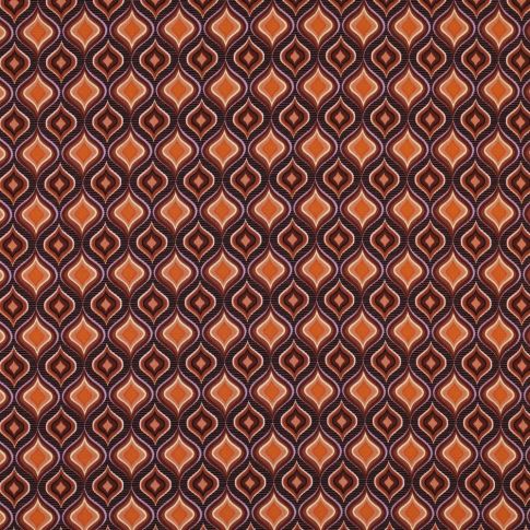 Tissu Viscose extensible Recto sur fond Orange
