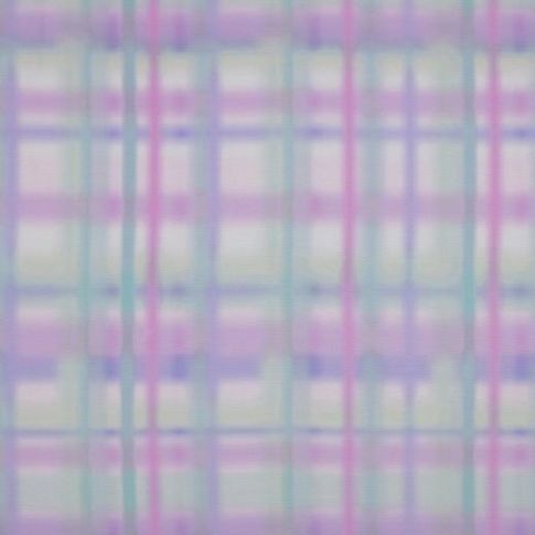 Tissu Viscose Digital Carreaux batik Lilas sur fond Blanc