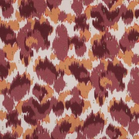 Tissu Viscose Lurex Dora sur fond Rose